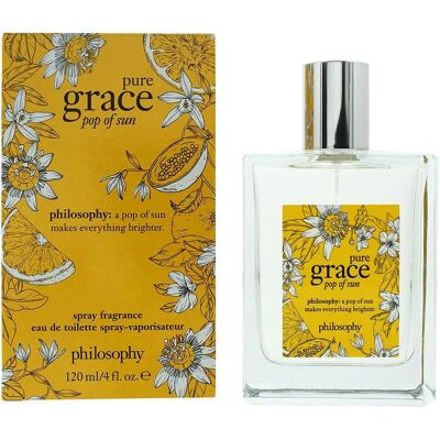 Philosophy Pure Grace Pop of Sun Eau de Toilette - 120ml - JauneOrange - Publicité Philosophy Pure Grace Pop of Sun Eau de Toilette - 120ml - JauneOrange - Publicité