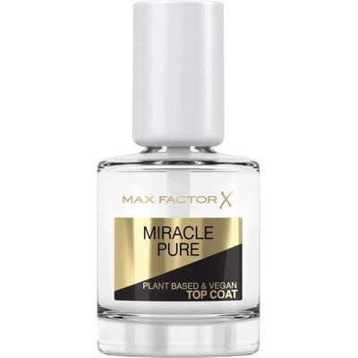 Max Factor Miracle Pure Vegan Nail Top Coat - Nail Care - 12ml Max Factor Miracle Pure Vegan Nail Top Coat - Nail Care - 12ml