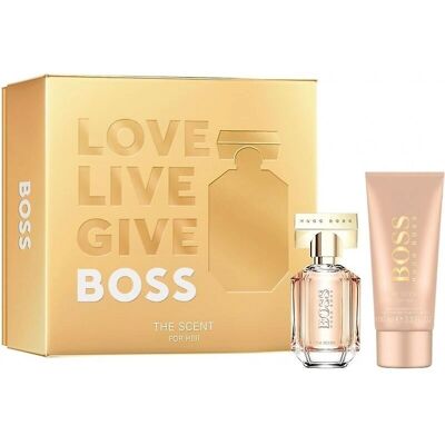 Hugo Boss The Scent Pour Elle Set 2022 (EdP 50ml + BL 100ml) - Publicité Hugo Boss The Scent Pour Elle Set 2022 (EdP 50ml + BL 100ml) - Publicité