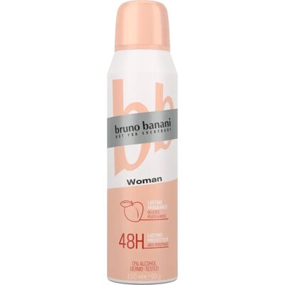 Bruno Banani Woman Peach & Musk - Déodorant antitranspirant pour femmes - 150ml - Publicité Bruno Banani Woman Peach & Musk - Déodorant antitranspirant pour femmes - 150ml - Publicité