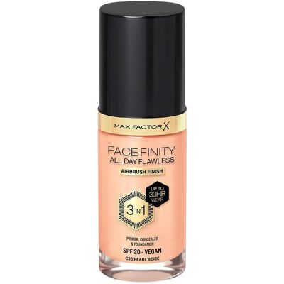 Max Factor Pearl Beige Facefinity 3-in-1 Makeup - Foundation, Primer, Concealer Max Factor Pearl Beige Facefinity 3-in-1 Makeup - Foundation, Primer, Concealer