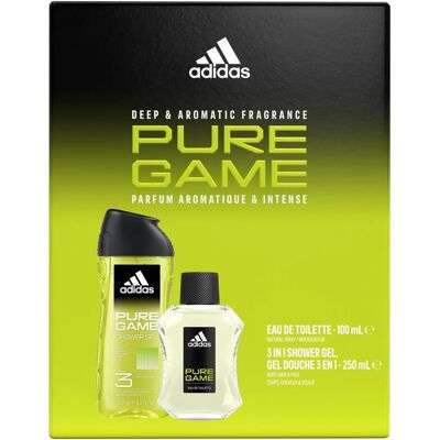 Adidas Pure Game Eau de Toilette - 100ml, Gel Douche - 250ml, Coffret Cadeau Hommes - Publicité Adidas Pure Game Eau de Toilette - 100ml, Gel Douche - 250ml, Coffret Cadeau Hommes - Publicité