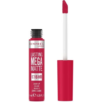 Rimmel London Lasting Mega Matte Liquid Lip Color - Fuchsia Flush - 16H, Vegan Rimmel London Lasting Mega Matte Liquid Lip Color - Fuchsia Flush - 16H, Vegan