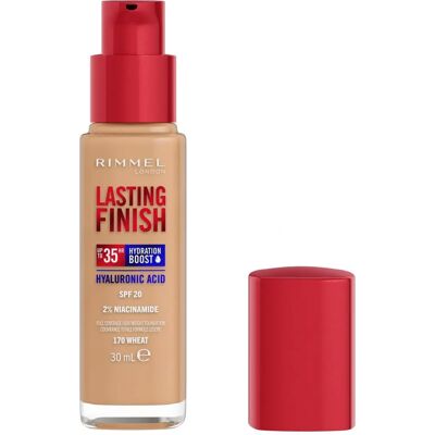 Fondotinta idratante Rimmel Lasting Finish 35H SPF 20 tonalità 170 Wheat 30 ml Fondotinta idratante Rimmel Lasting Finish 35H SPF 20 tonalità 170 Wheat 30 ml