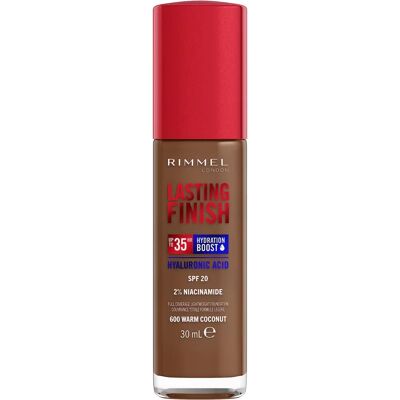 Rimmel Lasting Finish Foundation - 600 Warm Coconut - Long-lasting 35 hours Rimmel Lasting Finish Foundation - 600 Warm Coconut - Long-lasting 35 hours