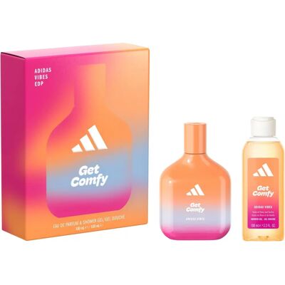Coffret Cadeau adidas Vibes Get Comfy - Eau de Parfum 100ml & Gel Douche 100ml Coffret Cadeau adidas Vibes Get Comfy - Eau de Parfum 100ml & Gel Douche 100ml