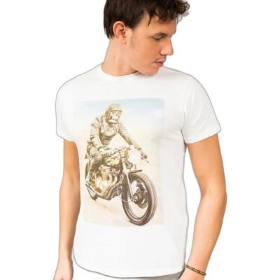 Deeluxe M Weißes Baumwoll-T-Shirt - T-Shirt Deeluxe M Weißes Baumwoll-T-Shirt - T-Shirt