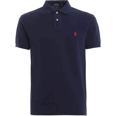 Polo Ralph Lauren Slim Fit Mesh Polo Shirt (481542) - Poloshirt (710795080/007) blau Polo Ralph Lauren Slim Fit Mesh Polo Shirt (481542) - Poloshirt (710795080/007) blau