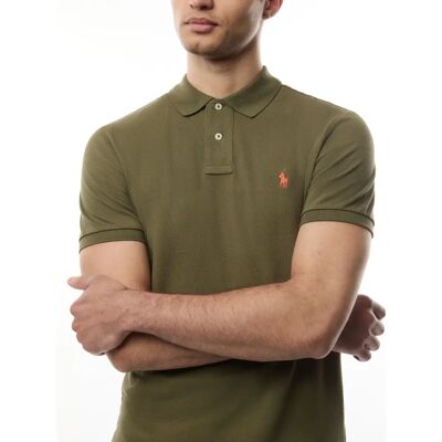 Polo Ralph Lauren Slim Fit Mesh Polo Shirt (481542) - Poloshirt (710795080/017) grün Polo Ralph Lauren Slim Fit Mesh Polo Shirt (481542) - Poloshirt (710795080/017) grün