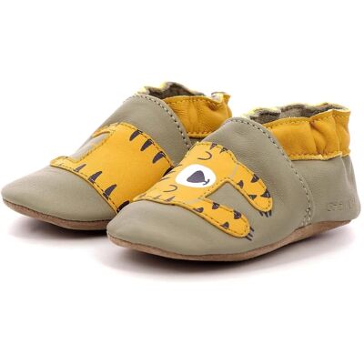 Robeez Tiger Nap Kaki Blanc - Chaussures bébé - Publicité Robeez Tiger Nap Kaki Blanc - Chaussures bébé - Publicité
