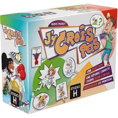 Studio H Je ne crois pas Jeu de société - Jeu amusant pour 4-8 joueurs - Publicité Studio H Je ne crois pas Jeu de société - Jeu amusant pour 4-8 joueurs - Publicité