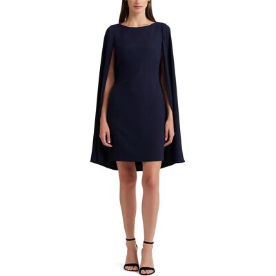 Vestito corto con mantella di georgette Petra - Mini Abito Vestito corto con mantella di georgette Petra - Mini Abito