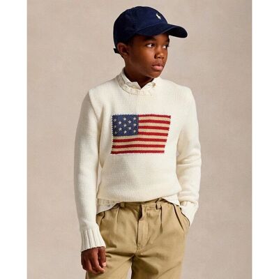 Polo Ralph Lauren Flag Cn Swtr Beige - Sweater Polo Ralph Lauren Flag Cn Swtr Beige - Sweater