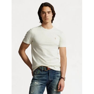 Polo Ralph Lauren Custom Slim Fit Jersey Crewneck T-Shirt (480590) - parchment cream Polo Ralph Lauren Custom Slim Fit Jersey Crewneck T-Shirt (480590) - parchment cream