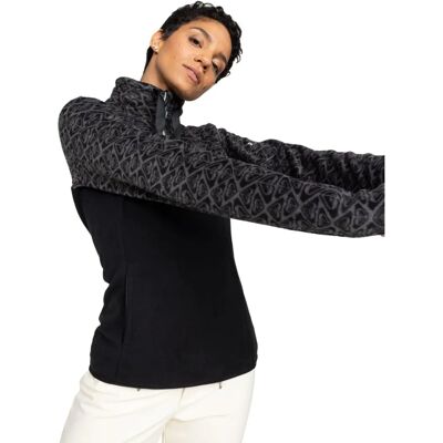 Sweatshirt polaire Half Zip Roxy Sayna en polyester recyclé - Femme - Publicité Sweatshirt polaire Half Zip Roxy Sayna en polyester recyclé - Femme - Publicité