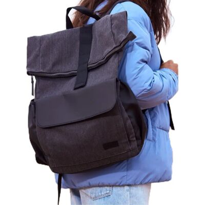 Roxy Melting Spot Backpack - Anthracite/Black/Grey - 11.4"x9"x5.7" - Backpack Roxy Melting Spot Backpack - Anthracite/Black/Grey - 11.4"x9"x5.7" - Backpack