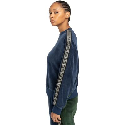 ELEMENT Sanden Sweatshirt - Damen - Blau - Baumwolle-Polyester-Elasthan - Sweatshirt ELEMENT Sanden Sweatshirt - Damen - Blau - Baumwolle-Polyester-Elasthan - Sweatshirt