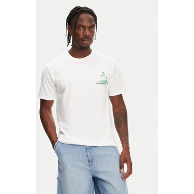 Quiksilver - Palm Lines - Białe - Bawełniany dżersej - T-Shirt Quiksilver - Palm Lines - Białe - Bawełniany dżersej - T-Shirt