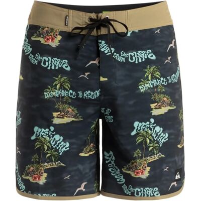 Quiksilver Surfsilk Scallop 18" Boardshorts Herren Schwarz Naturama Quiksilver Surfsilk Scallop 18" Boardshorts Herren Schwarz Naturama