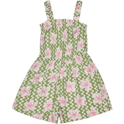 Roxy Robe d'été enfant à motifs floraux et vagues Roxy Robe d'été enfant à motifs floraux et vagues