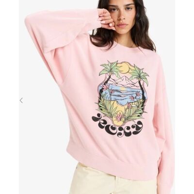 Bluza ROXY Lineup o luźnym kroju różowy mauve Bluza ROXY Lineup o luźnym kroju różowy mauve