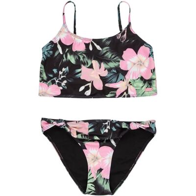 Roxy - Bikinisetti Shadow Floral Crop Tank Set - Musta 140 Women Roxy - Bikinisetti Shadow Floral Crop Tank Set - Musta 140 Women