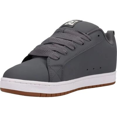 Scarpe da Uomo DC Shoes Court Graffik Grigio Bianco Pelle Scarpe da Uomo DC Shoes Court Graffik Grigio Bianco Pelle
