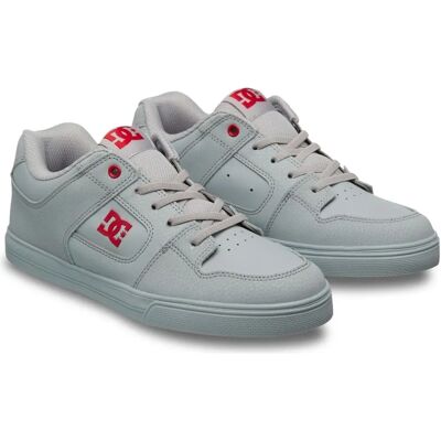 DC SHOES - Pure Elastic - Leder - Grau/Dunkelrot - Schuhe DC SHOES - Pure Elastic - Leder - Grau/Dunkelrot - Schuhe