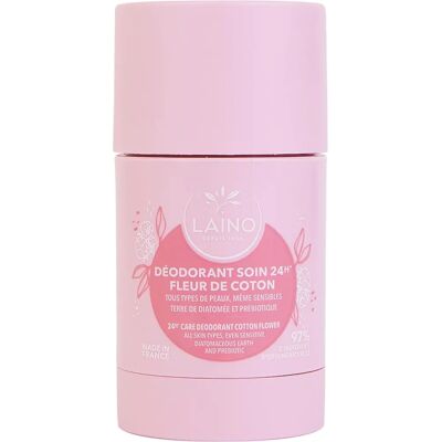 Déodorant Solide Fleur de Coton Laino - Peaux sensibles - Publicité Déodorant Solide Fleur de Coton Laino - Peaux sensibles - Publicité