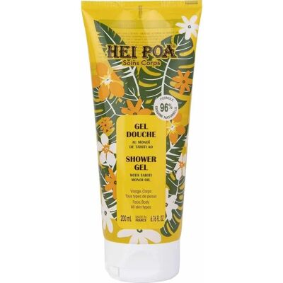 Hei Poa Tahiti Monoi Gel Doccia - Naturale, Idratante, 200ml Hei Poa Tahiti Monoi Gel Doccia - Naturale, Idratante, 200ml