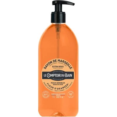 Le Comptoir du Bain Orangenblüte Marseille Seife 1L - Seife Le Comptoir du Bain Orangenblüte Marseille Seife 1L - Seife