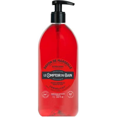 Savon Liquide de Marseille Coquelicot - Le Comptoir du Bain - Publicité Savon Liquide de Marseille Coquelicot - Le Comptoir du Bain - Publicité