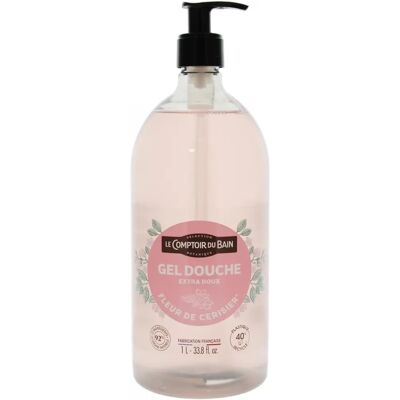 Le Comptoir du Bain Gel Douche Fleur de Cerisier 1L - Publicité Le Comptoir du Bain Gel Douche Fleur de Cerisier 1L - Publicité