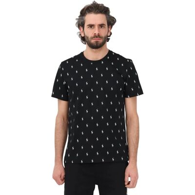 Polo Ralph Lauren T-Shirt (714899612) - with Logo Pattern Liquid COTTON (714899612) black Polo Ralph Lauren T-Shirt (714899612) - with Logo Pattern Liquid COTTON (714899612) black