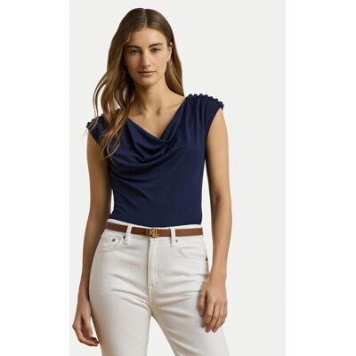 Top de Lauren Ralph Lauren - sin mangas, escote en Cowl, detalles de cadena Top de Lauren Ralph Lauren - sin mangas, escote en Cowl, detalles de cadena