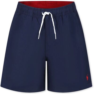 Ralph Lauren Dziecięce spodenki do pływania z logo navy - Kostium kąpielowy Ralph Lauren Dziecięce spodenki do pływania z logo navy - Kostium kąpielowy
