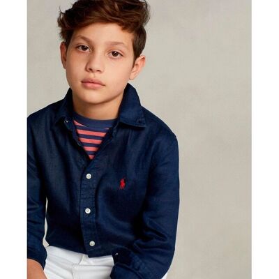 Polo Ralph Lauren linneskjorta - 3 år - Marinblå Polo Ralph Lauren linneskjorta - 3 år - Marinblå