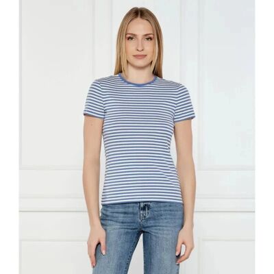 Lauren Ralph Lauren - Top - Wielobarwny - Okrągły dekolt - Krótki rękaw - Dopasowany Lauren Ralph Lauren - Top - Wielobarwny - Okrągły dekolt - Krótki rękaw - Dopasowany