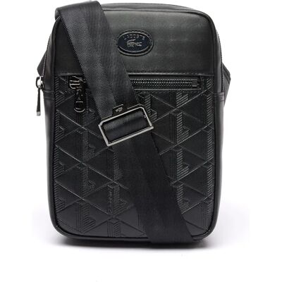 Lacoste NH4486MR_000 Ledertasche Schultertasche Schwarz - Schultertasche Lacoste NH4486MR_000 Ledertasche Schultertasche Schwarz - Schultertasche