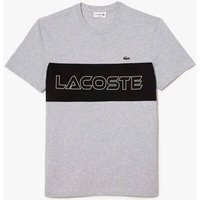 Lacoste Th1712 Grå/Svart Regular-Fit T-Shirt Lacoste Th1712 Grå/Svart Regular-Fit T-Shirt