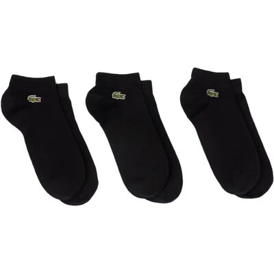 Lacoste Homme Lot de 3 Chaussettes Basses Noires - Casual & Sport - Publicité Lacoste Homme Lot de 3 Chaussettes Basses Noires - Casual & Sport - Publicité
