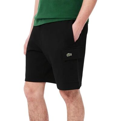Pantaloncini in cotone nero Lacoste - Taglio regolare - Uomo Pantaloncini in cotone nero Lacoste - Taglio regolare - Uomo