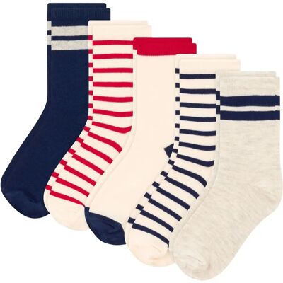 Petit Bateau Modèle - Chaussettes Rayées Ecru - Chaussettes - Publicité Petit Bateau Modèle - Chaussettes Rayées Ecru - Chaussettes - Publicité