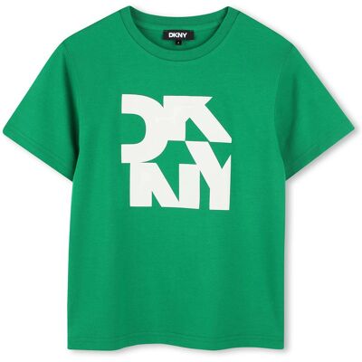 DKNY D62288 Grüne Kurzarm-T-Shirt - T-Shirt DKNY D62288 Grüne Kurzarm-T-Shirt - T-Shirt