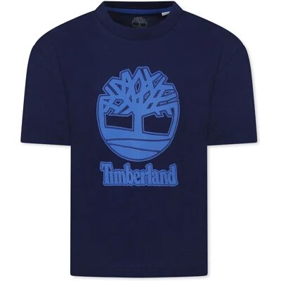 Timberland Barns Logo T-shirt - Medeltida Blå Timberland Barns Logo T-shirt - Medeltida Blå