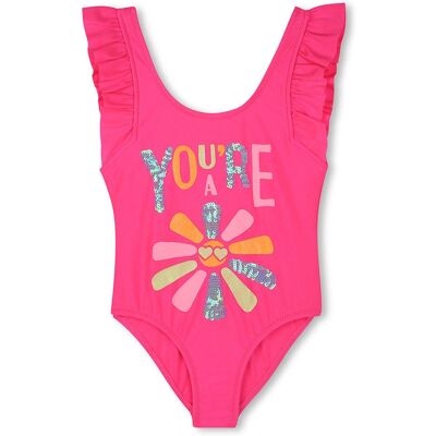 Billieblush U20916 Costume Rosa con Volant e Paillettes - Moda bambini Billieblush U20916 Costume Rosa con Volant e Paillettes - Moda bambini