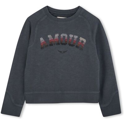 Zadig & Voltaire Sweat-shirt en molleton de coton gris - Mode enfant - Publicité Zadig & Voltaire Sweat-shirt en molleton de coton gris - Mode enfant - Publicité