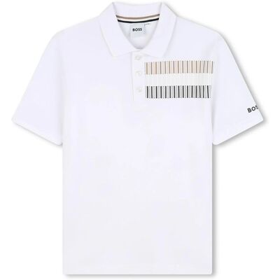 BOSS Polo per bambini vestibilità regolare - Bianco - Polo Shirt BOSS Polo per bambini vestibilità regolare - Bianco - Polo Shirt