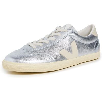 VEJA Volley O.T. Leer - Zilver/Pierre - Sneakers VEJA Volley O.T. Leer - Zilver/Pierre - Sneakers