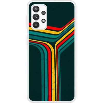 Coque en silicone 1001coques Galaxy A32 5g Retro Lines - Publicité Coque en silicone 1001coques Galaxy A32 5g Retro Lines - Publicité